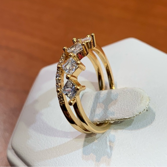 18k yellow gold-plated over base metal size 7 - Picture 3 of 9